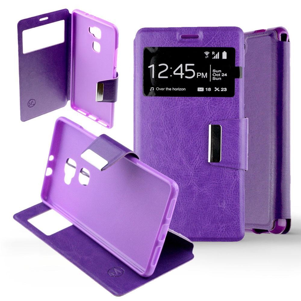 Etui Folio Violet compatible Huawei Mate S
