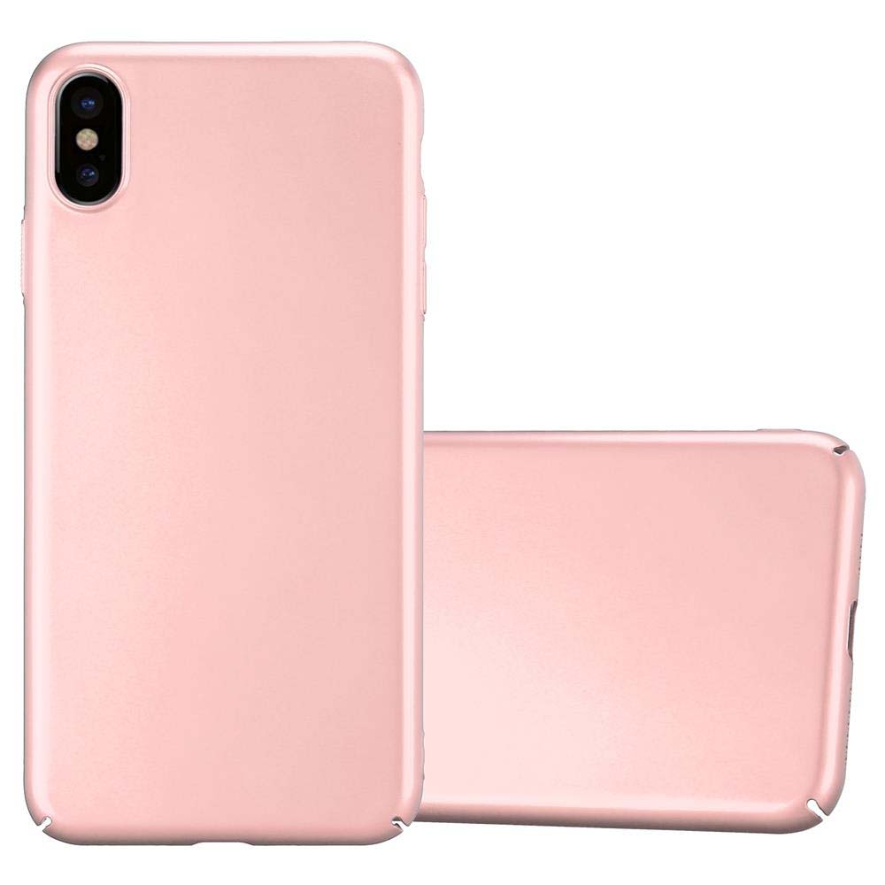 Coque pour Apple iPhone XS MAX en METALLIC OR ROSE Hard Case Housse de protection Étui d'aspect métallique contre les rayures et les chocs