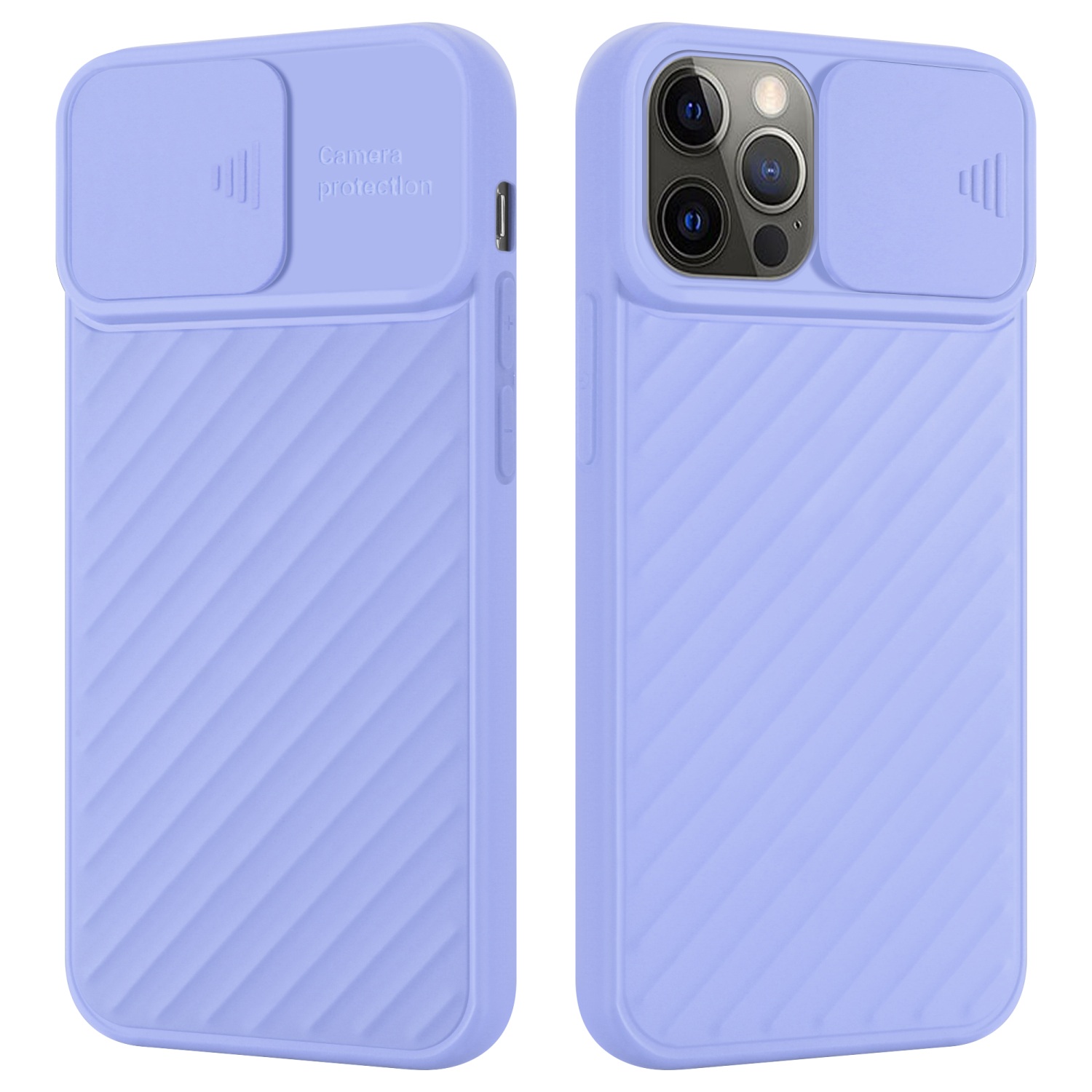 Coque pour Apple iPhone 13 PRO en Mat Violet Housse de protection Étui en silicone TPU flexible et avec protection pour appareil photo