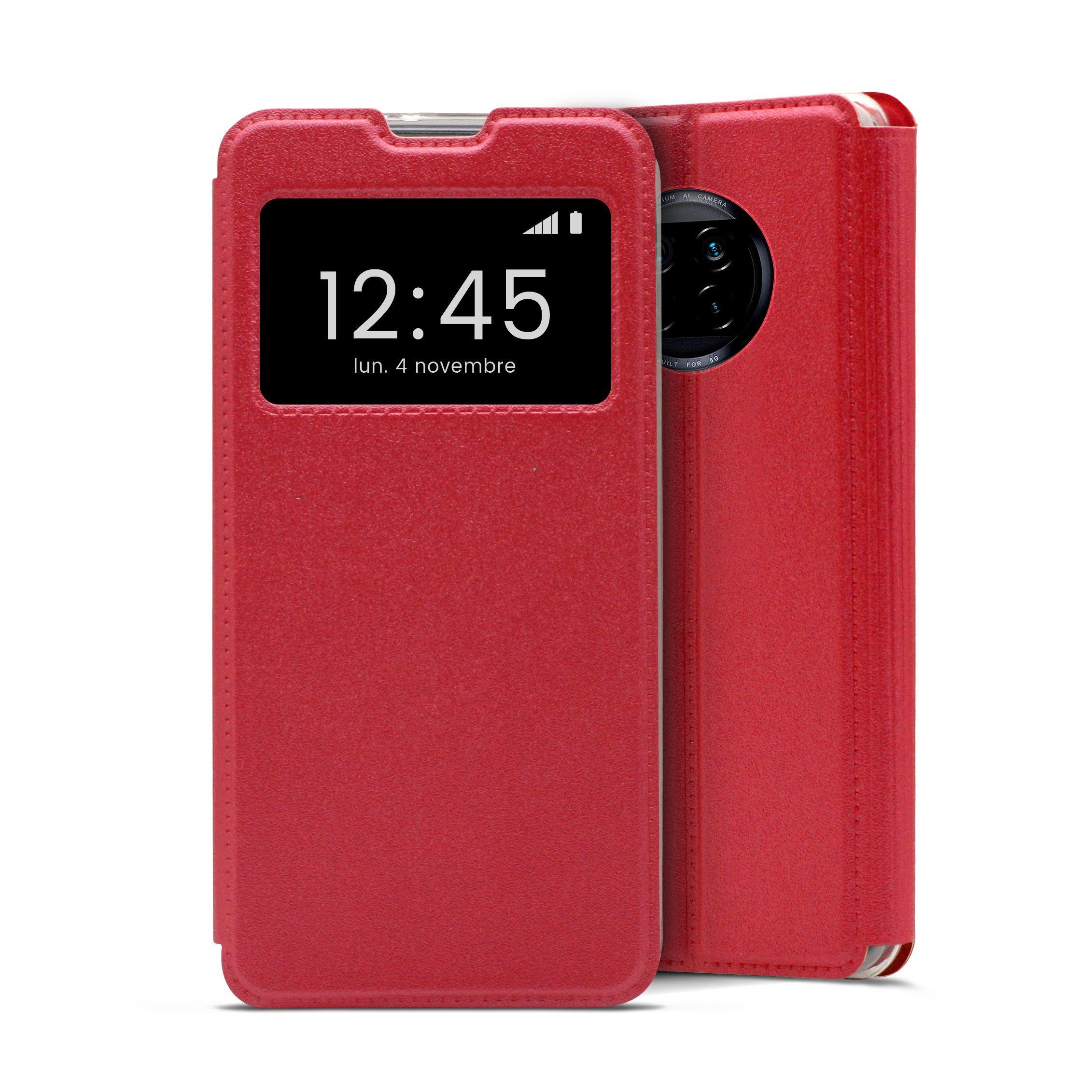 Etui Folio Rouge compatible Xiaomi Redmi Note 9T 5G