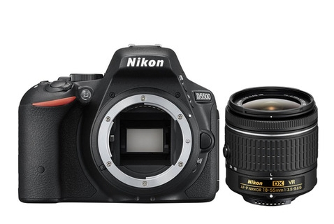 Nikon D5500 + AF-P 18-55mm VR Juego de cámara SLR 24,2 MP CMOS 6000 x 4000 Pixeles Negro