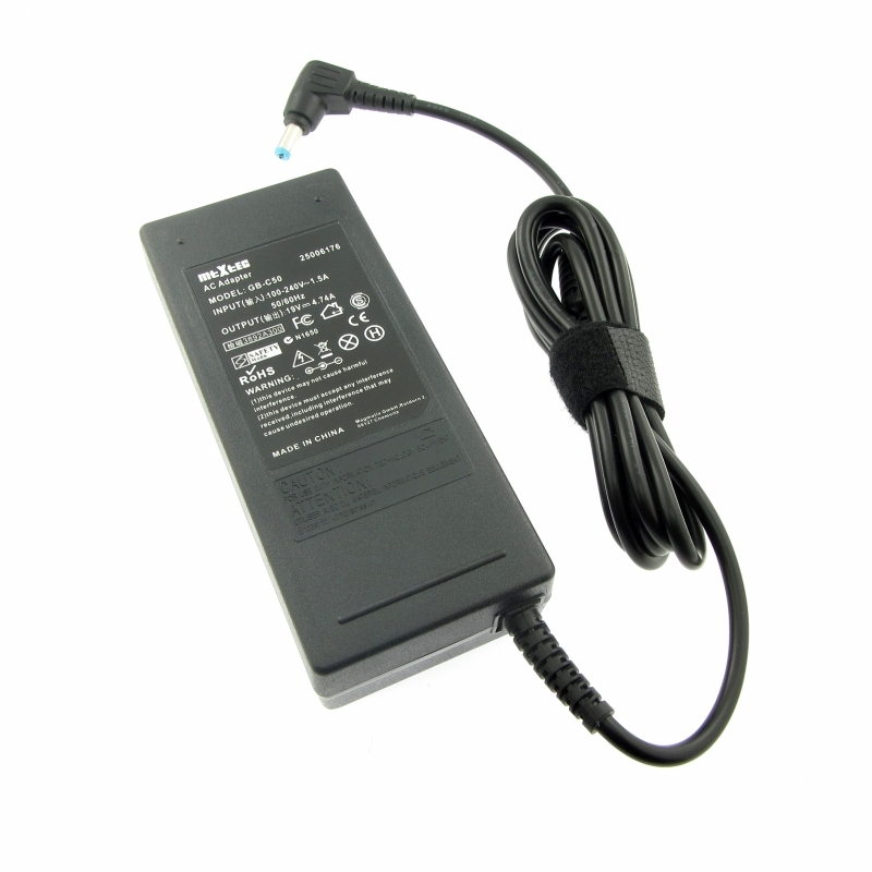 Charger (power supply), 19V, 4.74A for PACKARD BELL EasyNote LM85, connector 5.5 x 1.7 mm round