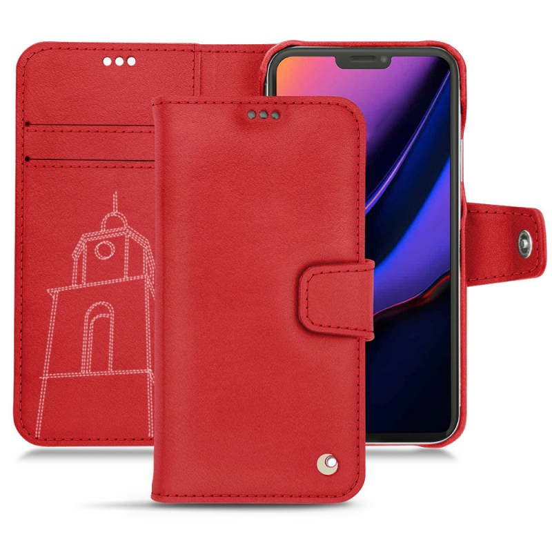 Housse cuir Apple iPhone 11 Pro - Rabat portefeuille - Rouge - Cuir lisse premium