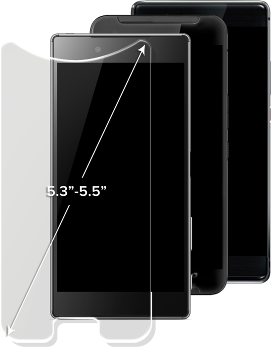 Protection d'écran premium en verre trempé universel (5.3-5.5 pouces)