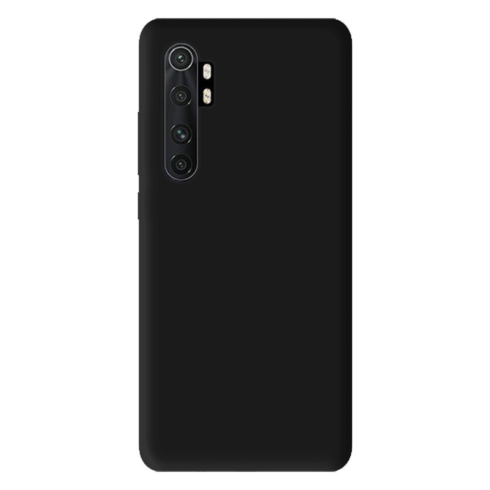 Coque silicone unie Mat Noir compatible Xiaomi Mi Note 10 Lite