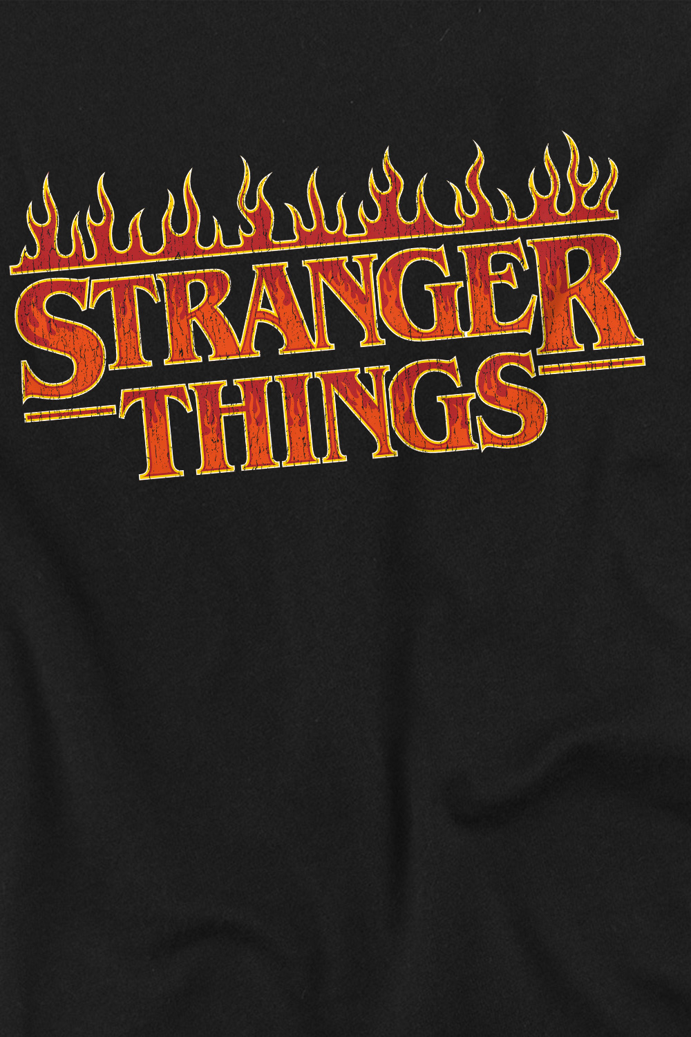 Stranger Things Vintage Flaming Logo T-Shirt 2