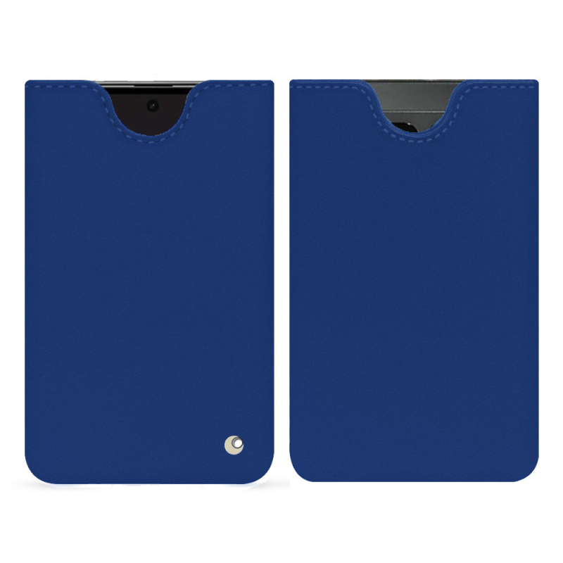 Pochette cuir Google Pixel Fold - Pochette - Bleu - Cuir lisse